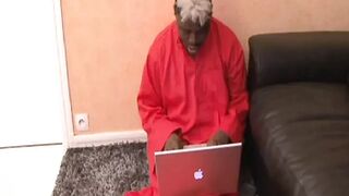 Ginger French babe assfucked by her boy in front of a african priest