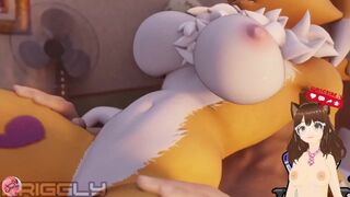 Renamon offers her bum to be impregnated by a human Pregnant (Furry animation) - Jazziuu