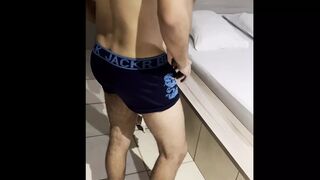 Sweet blonde in threesome with boy and gifted guy part one