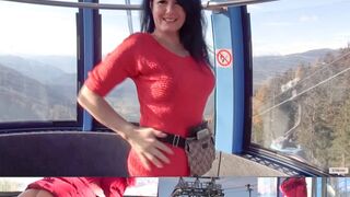 PUBLIC! CHARMING BUM FUCK WITH A STRANGER IN THE CABLE CAR!