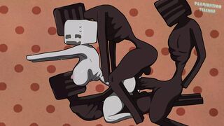 Minecraft three Dark Skeletons and one White .porn videos 2025