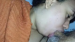deep throat of the skank, goes all the way, drooling and swallowing hard