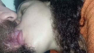 skank blowing her boy's tongue a lot kissing and doing hanjdob in he‍